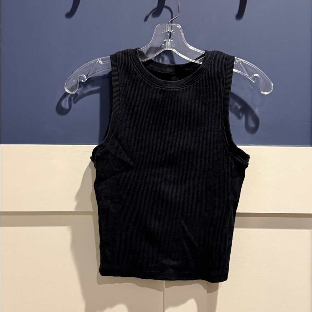 Hollister Black waffle knit Knit Tank size M